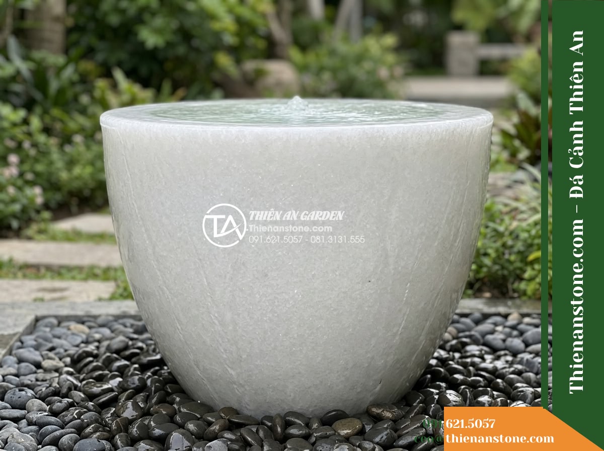 Đài Phun Bát Sâu Lòng Trào Nhẹ, Bát D75cm Cao 65cm