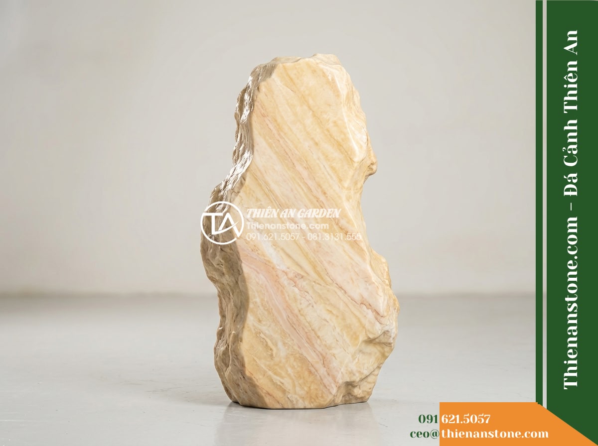 Đài Phun Khối Độc Bản Đổ Thô Tự Nhiên, D60cm Cao 1m