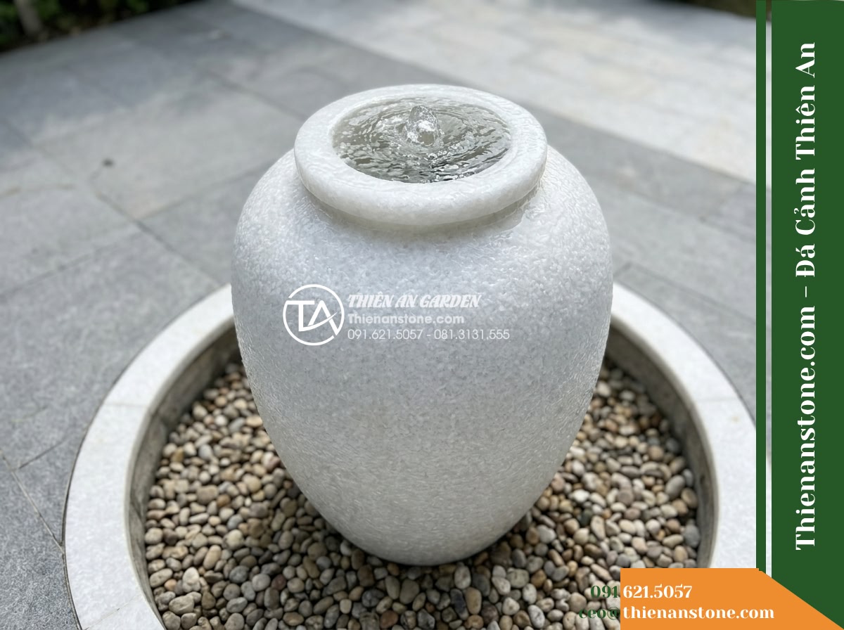 Đài Phun Lu Cao Khò Nhám Thân, D45cm Cao 1m