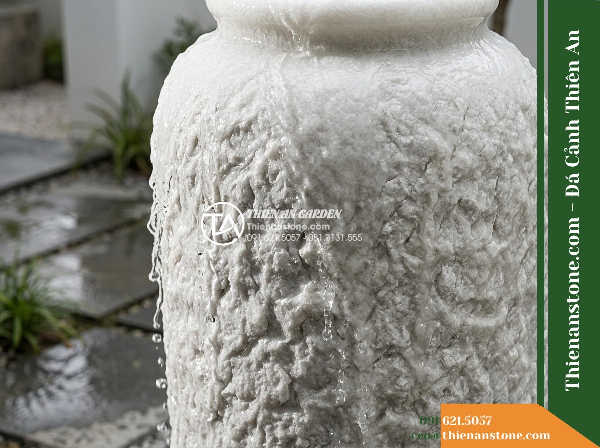 Đài Phun Lu Cao Khò Nhám Thân, D45cm Cao 1m