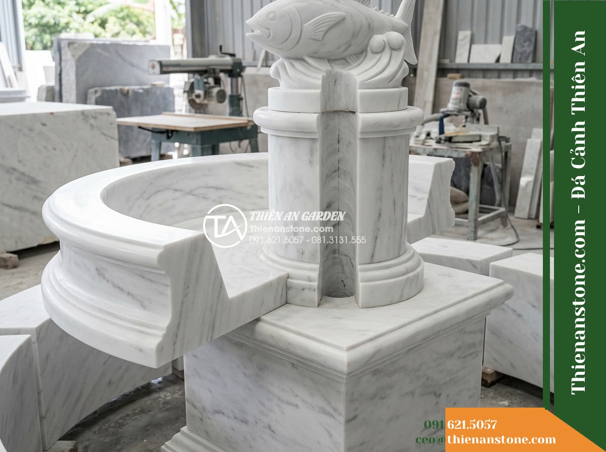Đài Phun Tượng Cá Ngừ Phun Nước, Bát D1.1m Cao 1.7m