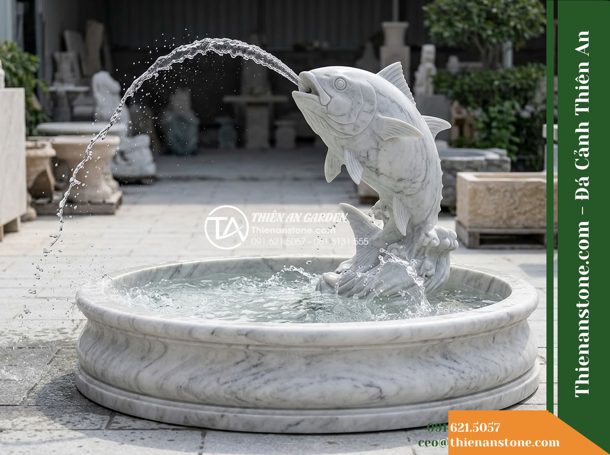 Đài Phun Tượng Cá Ngừ Phun Nước, Bát D1.1m Cao 1.7m