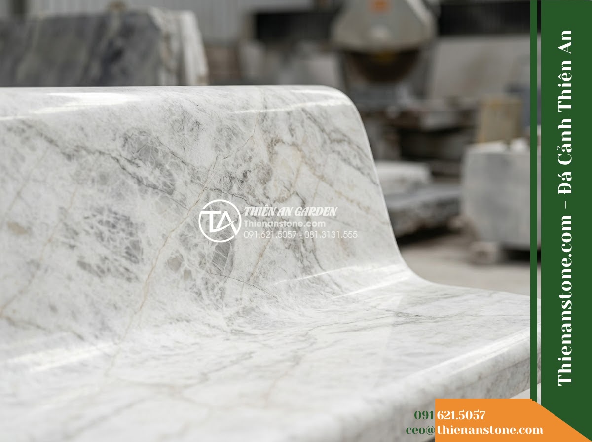 Ghế Đá Granite Nguyên Khối Phúc Lộc – Kích thước 170 x 45 x 45 cm – Kiểu dáng mặt phẳng dài, chân chữ U cân đối. Chất liệu đá granite