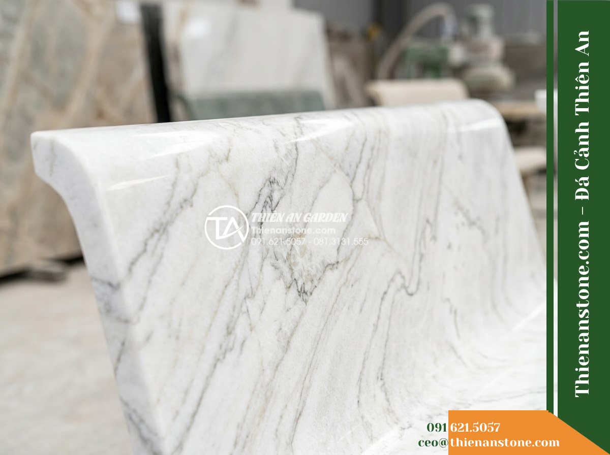 Ghế Đá Granite Nguyên Khối Phúc Lộc – Kích thước 170 x 45 x 45 cm – Kiểu dáng mặt phẳng dài, chân chữ U cân đối. Chất liệu đá granite