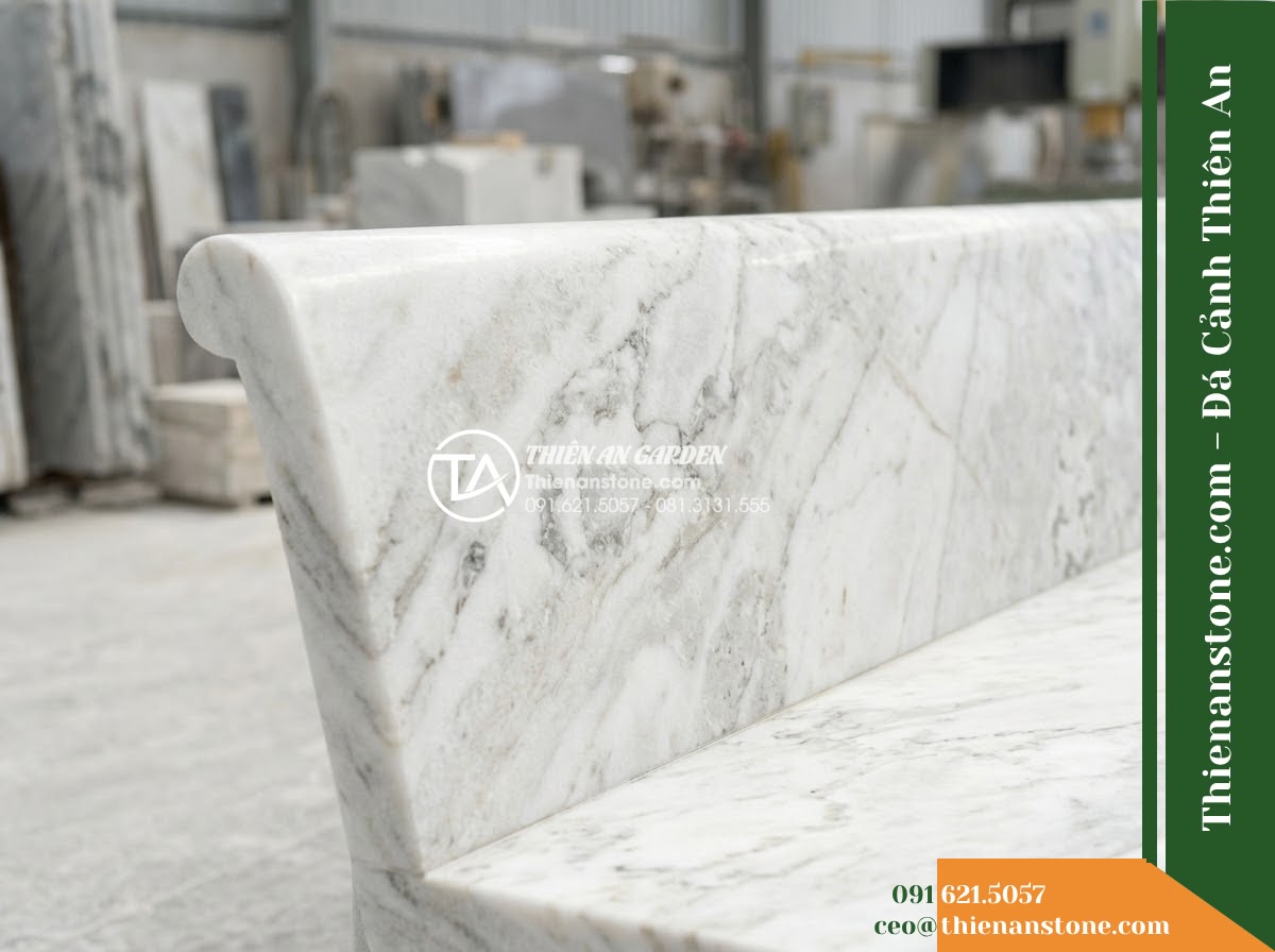 Ghế Đá Sân Trường Kết Nối – Kích thước 180 x 46 x 45 cm – Kiểu dáng không tựa, mặt dài chân chữ T kép. Chất liệu đá hoa cương