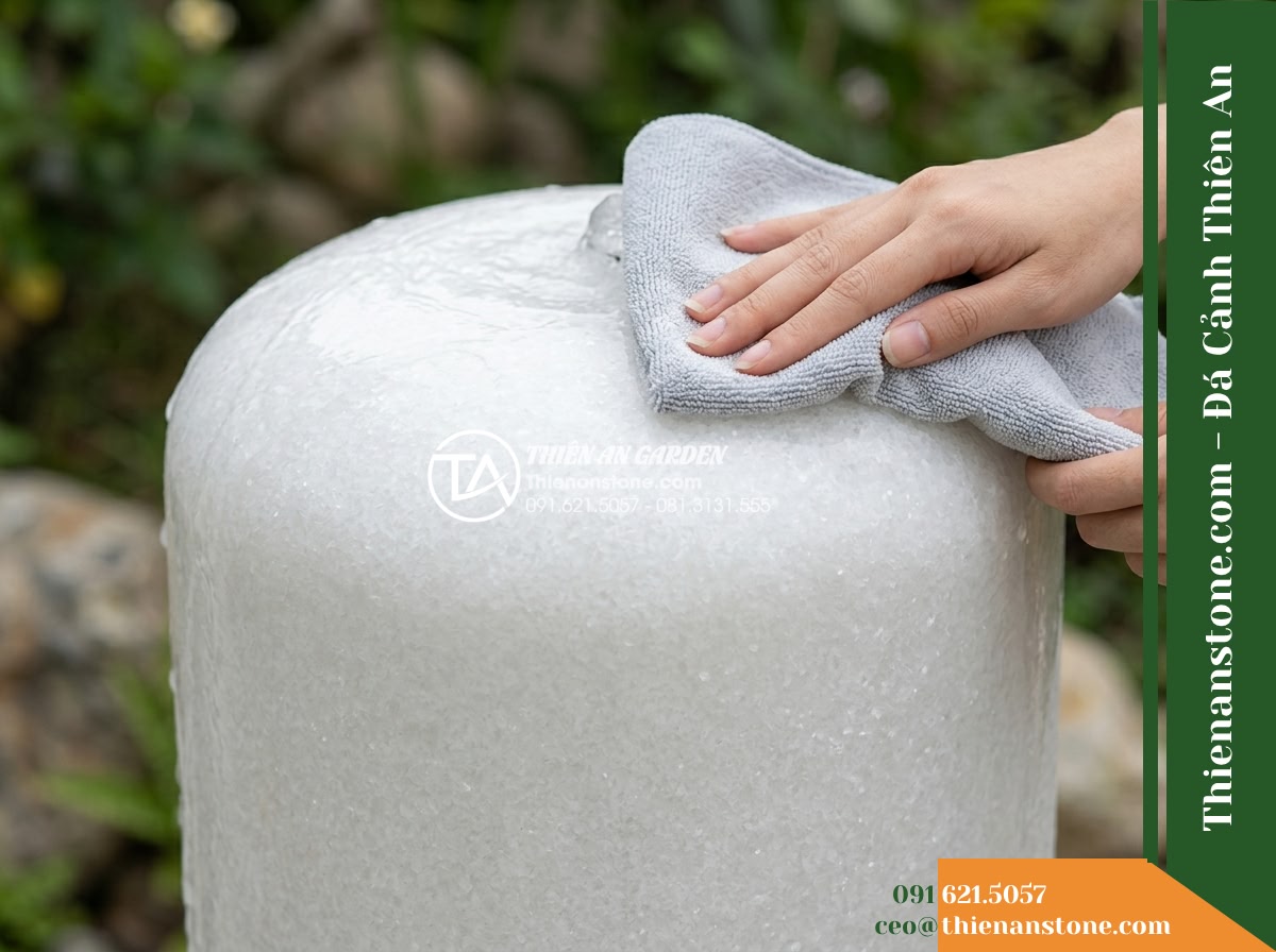 Trụ Phun Tròn Đỉnh Trào Tròn Mịn, D40cm Cao 1.2m
